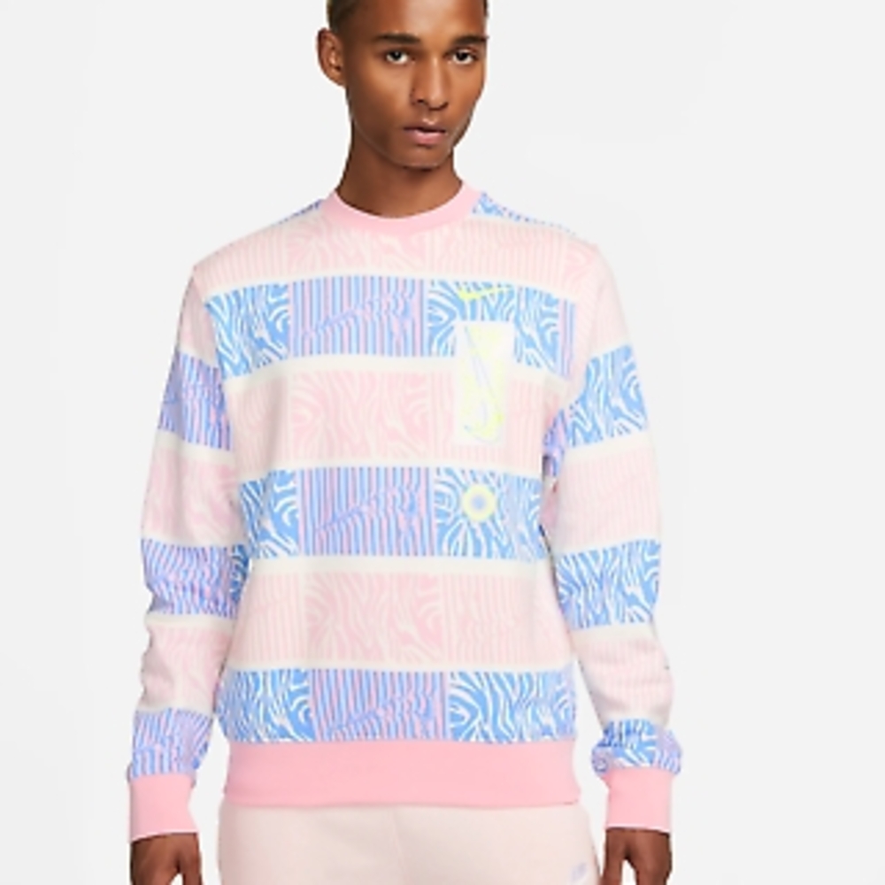 Stylish Pink and Blue Men's Sweater